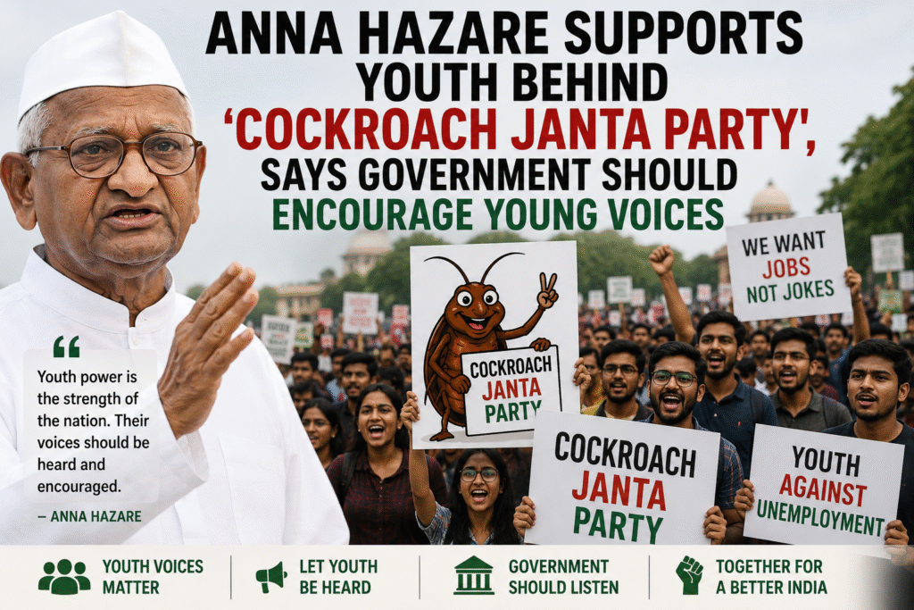 Anna Hazare Supports Youth Behind