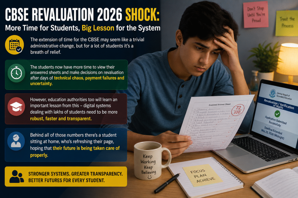 The students now have more time to view their answered sheets and make decisions on revaluation after days of technical chaos, payment failures and uncertainty.